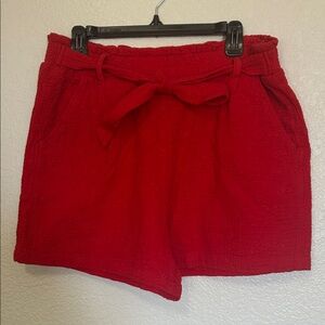 Knox Rose High Waist Red Women's Shorts